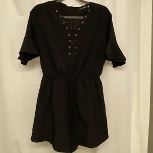 YESSTYLE Korean Vintage Black Jumpsuit Jumper